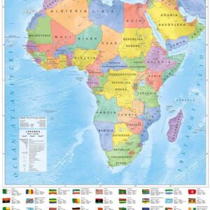 Afryka Mapa Ścienna Polityczna XXL 150 x 200 cm