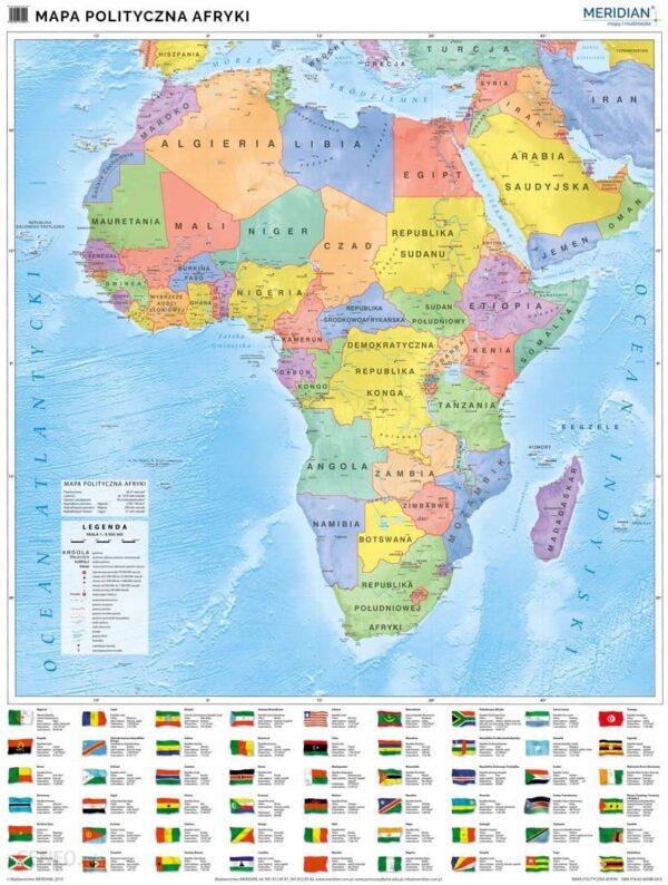 Afryka Mapa Ścienna Polityczna XXL 150 x 200 cm