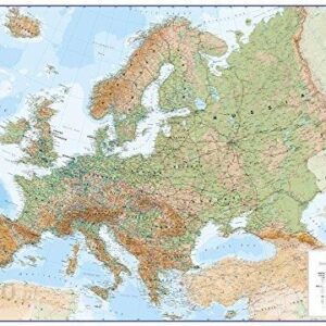 Europa ścienna mapa fizyczna 1:4 300 000 MInt 2020