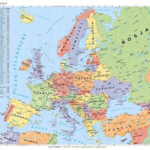 Europa XXL Mapa Ścienna Polityczna 200 x 150 cm
