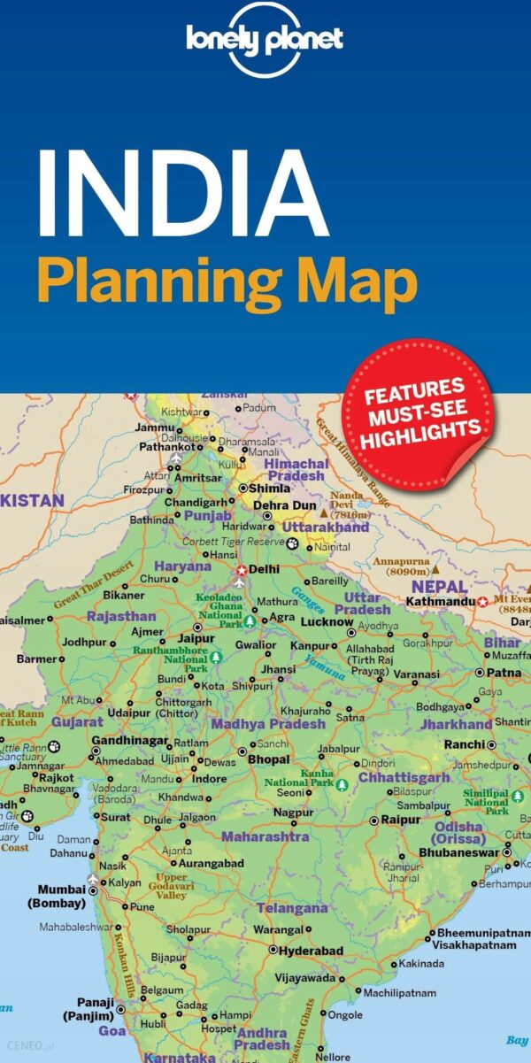 India Planning Map - Lonely Planet