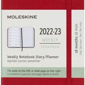 Moleskine kalendarz 2022-2022 Pocket Czerwony Week