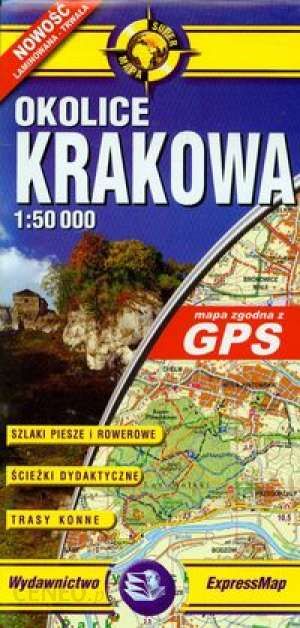 Okolice Krakowa Mapa laminowana