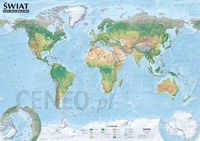 Świat Mapa polityczna i krajobrazowa listwa aluminiowa