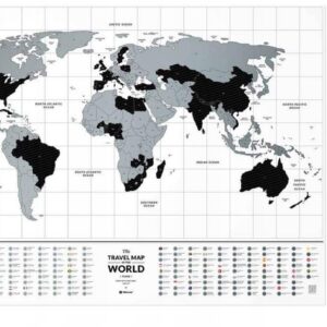 Świat Mapa zdrapka Travel Map Flags World